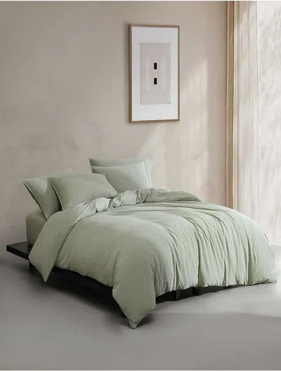 CALVIN KLEIN MODERN COTTON MELANGE JERSEY COMFORTER SET