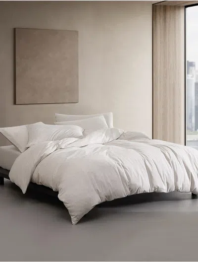 Calvin Klein Modern Cotton Melange Jersey Comforter Set In Neutral