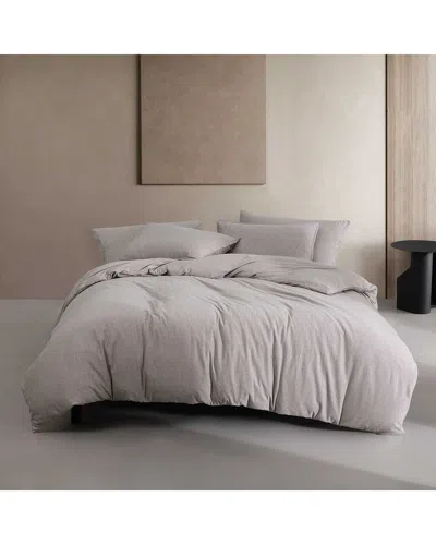 Calvin Klein Modern Cotton Melange Jersey Comforter Set - Mocha In Neutral