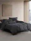Calvin Klein Modern Cotton Melange Jersey Duvet Set In Gray