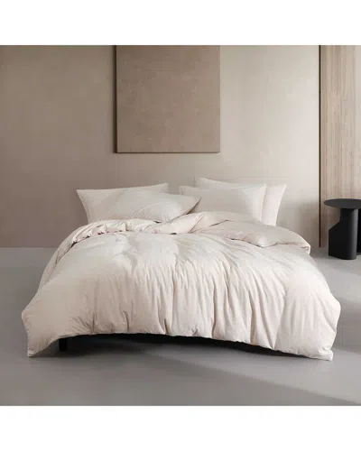 Calvin Klein Modern Cotton Mélange Jersey Duvet Set In White