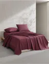 Calvin Klein Modern Cotton Melange Jersey Sheet Set In Burgundy