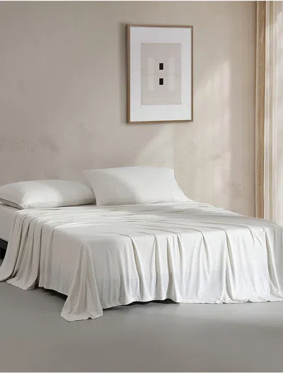 Calvin Klein Modern Cotton Melange Jersey Sheet Set In Neutral