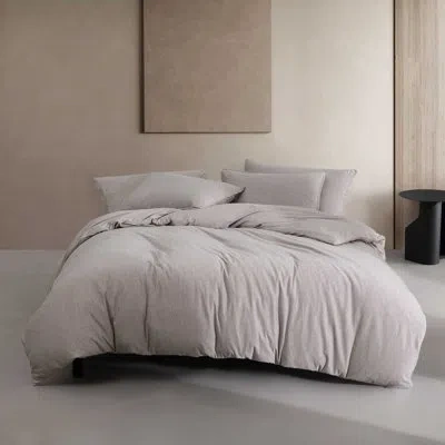 Calvin Klein Modern Cotton Melange Solid Comforter Set In Brown