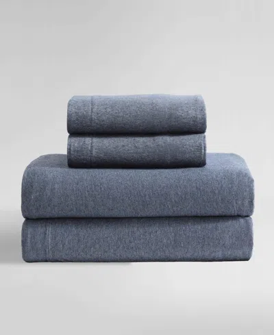 Calvin Klein Modern Cotton Melange Tencel Jersey 4-pc. Sheet Set, King In Indigo