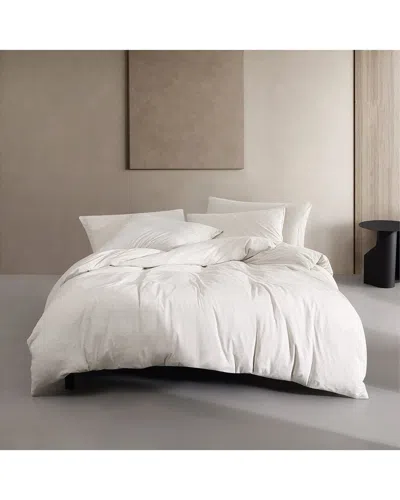 Calvin Klein Modern Cotton Melange Tencel Jersey Duvet Cover Set In White