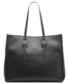 Calvin Klein Modern Essential Extra-large Tote Bag In Black,silver