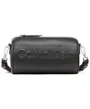Calvin Klein Modern Essentials Barrel Large Crossbody Bag In Black,silver