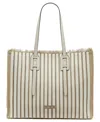 Calvin Klein Modern Essentials Pieced Canvas Tote In Cerb White