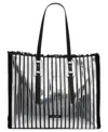 Calvin Klein Modern Essentials Pieced Metallic Tote In Silver,multi