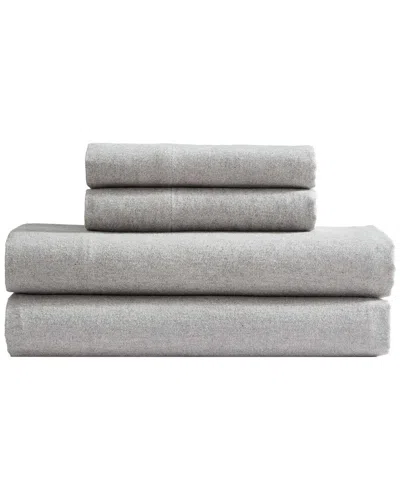 Calvin Klein Modern Heather Cotton Flannel Sheet Set In Brown