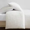 Calvin Klein Modern Ikat Yarn Dyed Cotton 3 Piece Comforter Set, Queen In White