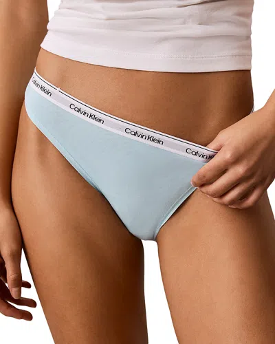 Calvin Klein Modern Logo Bikini In Blue