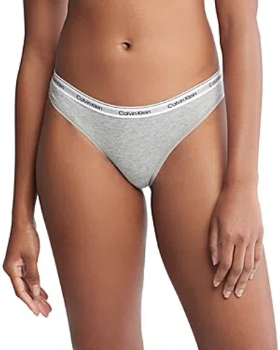 Calvin Klein Modern Logo Bikini In Gray Heather