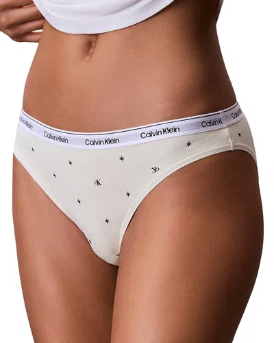 Calvin Klein Modern Logo Bikini In Neutral