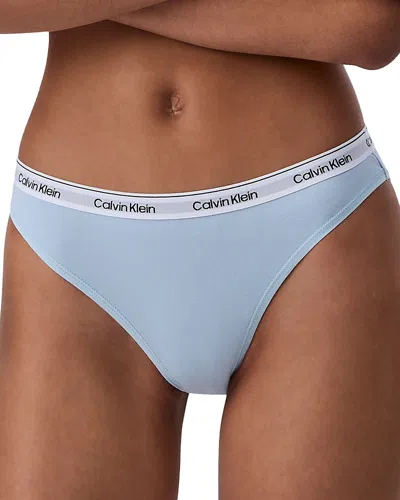 Calvin Klein Modern Logo Bikini In Sterling Blue