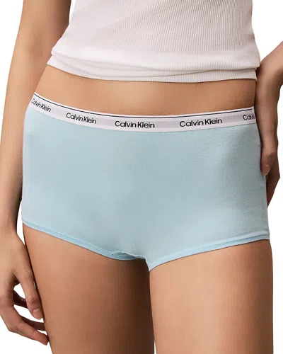 Calvin Klein Modern Logo Boyshorts In Blue