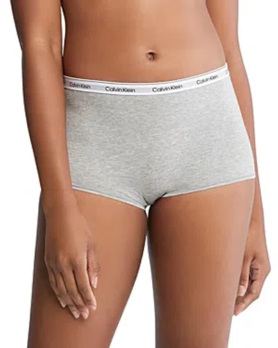 Calvin Klein Modern Logo Boyshorts In Grey Heather