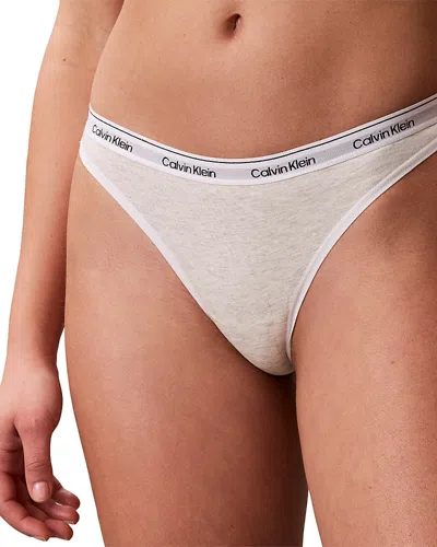 Calvin Klein Modern Logo Thong In White