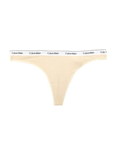Calvin Klein Modern Logo Thong In Cocoon