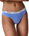 Calvin Klein Modern Logo Thong In Glacier