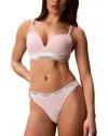 Calvin Klein Modern Logo Thong In Pink
