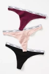 Calvin Klein Women's 3-pk. Modern Logo Low-rise Thong Underwear Qd5209 In Purple