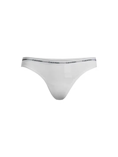 Calvin Klein Modern Logo Thong In White