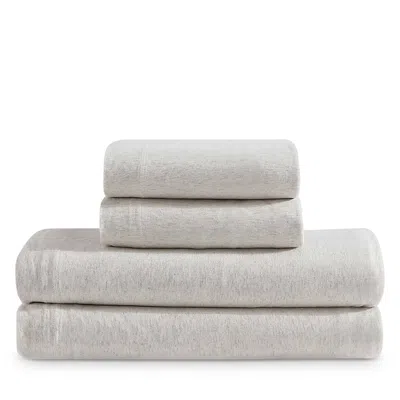Calvin Klein Modern Melange Jersey 4 Piece Sheet Set, Queen In Gray