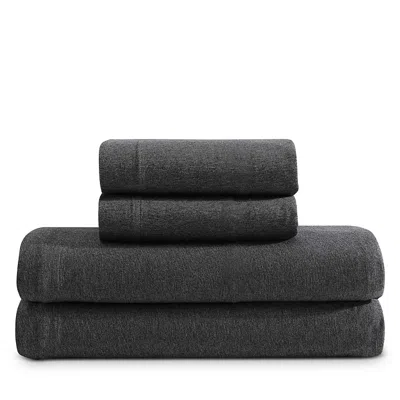 Calvin Klein Modern Melange Jersey 4 Piece Sheet Set, Queen In Black