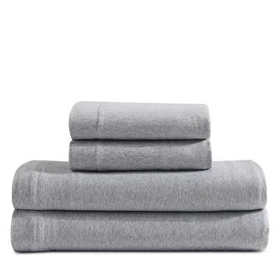 Calvin Klein Modern Melange Jersey Sheet Set, Twin Xl In Gray