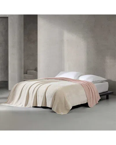 Calvin Klein Modern Reversible Solid Blanket In Pink