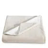 Calvin Klein Modern Reversible Solid Throw Blanket In Light Beige/ Snow White