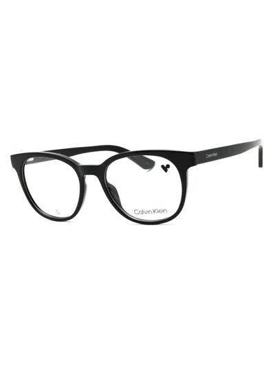 Calvin Klein Modern Round Eyeglasses - Unisex Style In Black