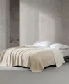 Calvin Klein Modern Solid Reversible Blanket, Twin In Neutral