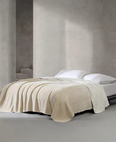 Calvin Klein Modern Solid Reversible Blanket, Twin In Neutral
