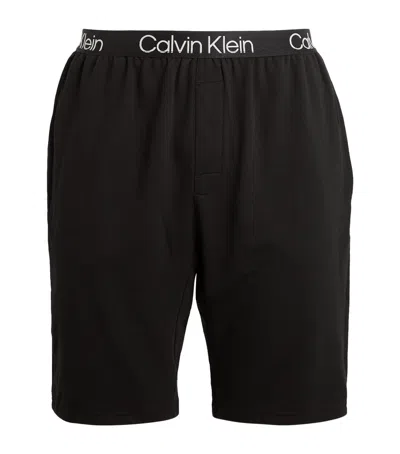 Calvin Klein Modern Structure Lounge Shorts In Black
