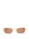 Calvin Klein Modified Rectangle-frame Sunglasses In Neutral