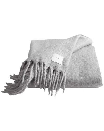 Calvin Klein Mohair Solid Reversible Throw Blanket