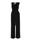 Calvin Klein Crepe Jumpsuit In Black