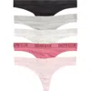 Calvin Klein Monochrome 5-pack Thongs In Multi