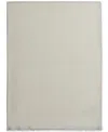 Calvin Klein Monogram Ck Logo-print Pashmina Wrap Scarf In Eggshell