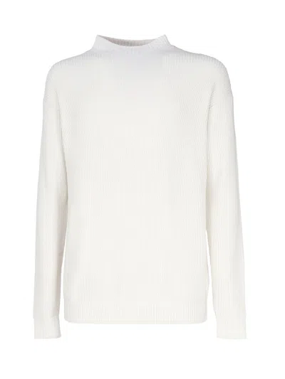 Calvin Klein Monogram Cotton Sweater In White