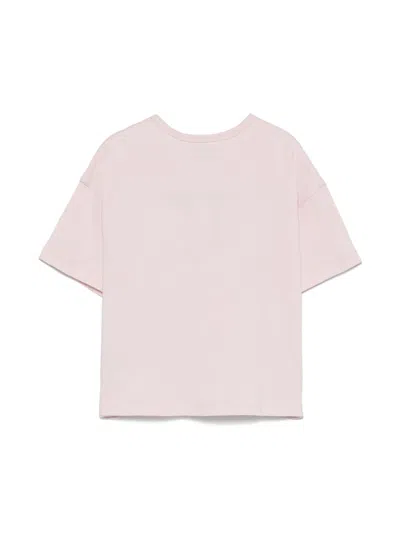 Calvin Klein Kids' Monogram-flocked T-shirt In Pink