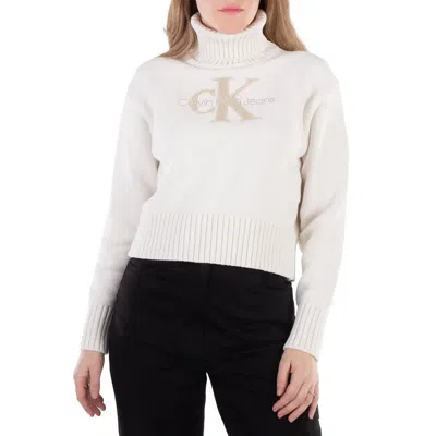 CALVIN KLEIN MONOGRAM ROLL NECK JUMPER