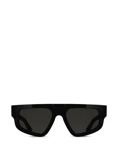 Calvin Klein Monogram-pattern Geometric-frame Sunglasses In Black