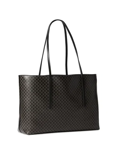 Calvin Klein Monogram-pattern Logo-plaque Tote Bag In White