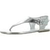 Calvin Klein Moraca Ankle Strap Sandal In Silver