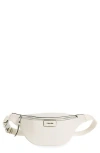 Calvin Klein Moss Belt Bag With Zipper Closure In Cherub White
