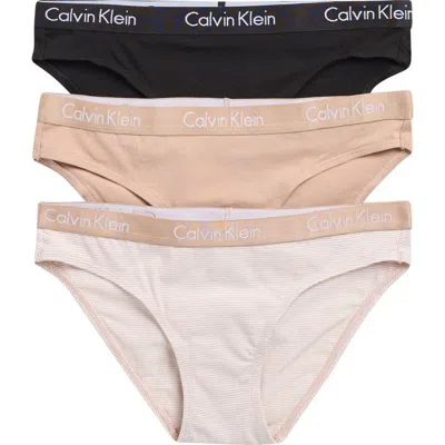 Calvin Klein Motive Cotton Bikini Panties In Multi